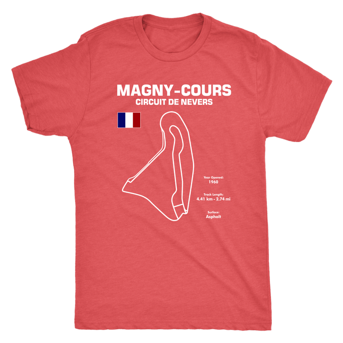 Circuit de Nevers Magny Cours Version 3 Track Outline Series T-shirt and Hoodie