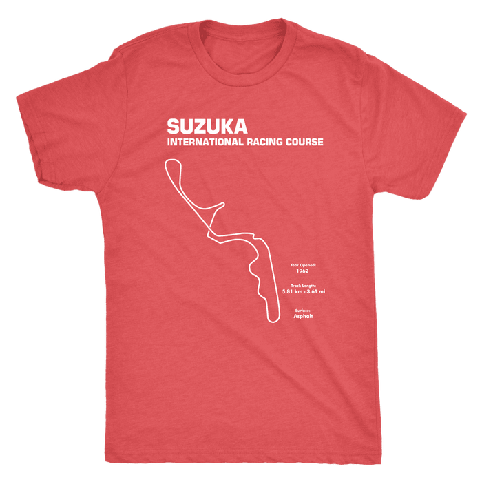 Suzuka Japan Race Track Outline Series T-shirt