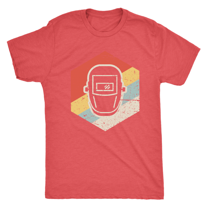 Vintage Retro Welding Helmet Icon T-shirt and Hoodie