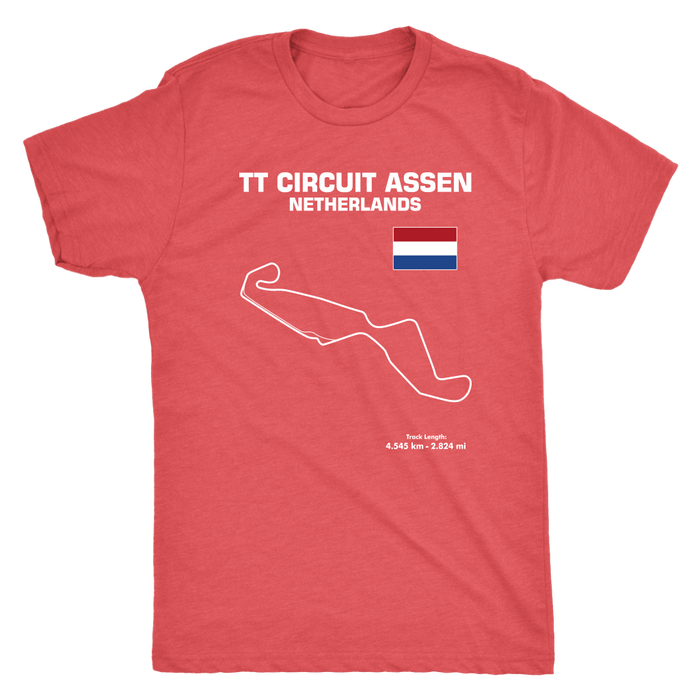 TT Circuit Assen Netherlands Race Track Outline Series T-shirt or Hoodie