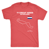 TT Circuit Assen Netherlands Race Track Outline Series T-shirt or Hoodie
