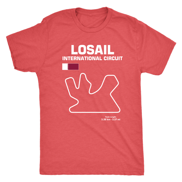 Losail International Circuit Qatar Race Track Outline Series T-shirt or Hoodie