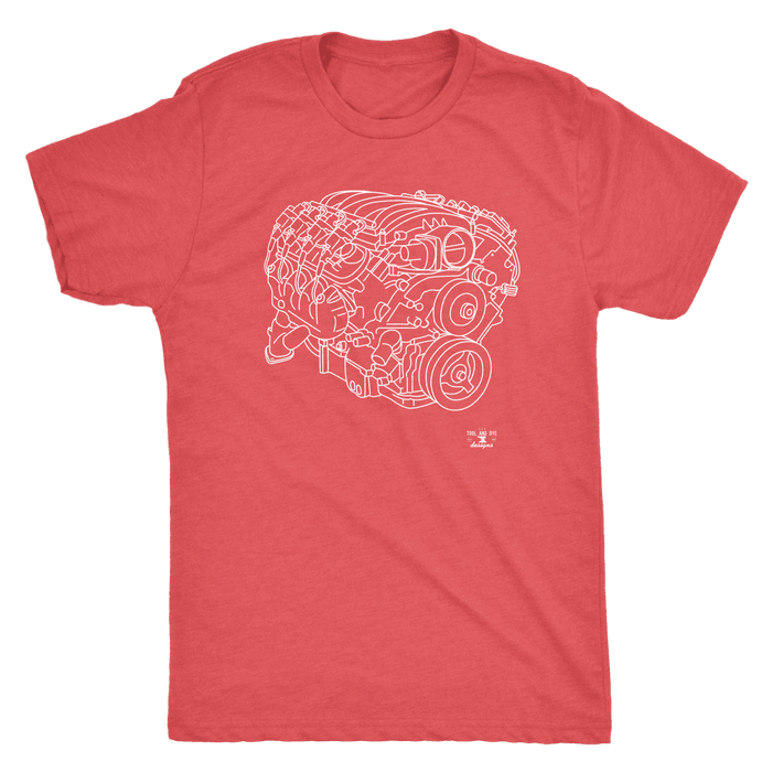 LS7 Engine Blueprint Illustration Series T-shirt