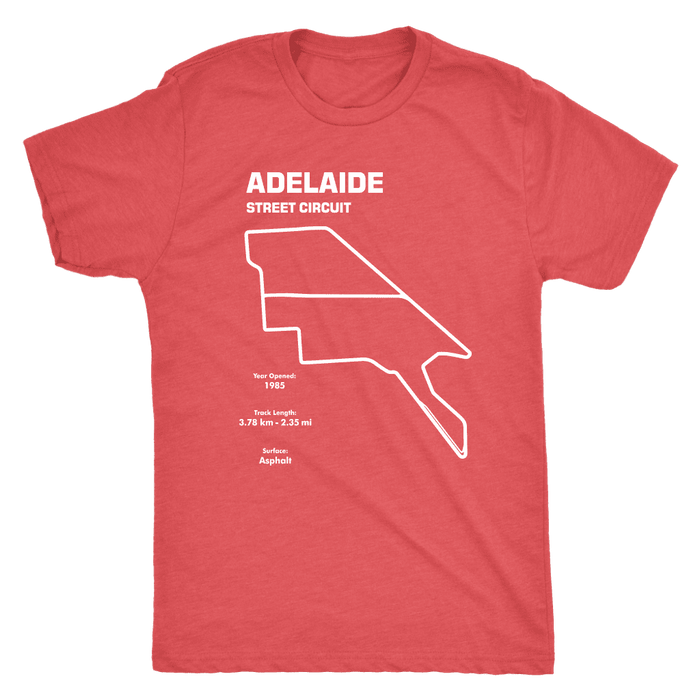 Adelaide Street Circuit Track Outline Series T-shirt (Adelaide Parklands Circuit)