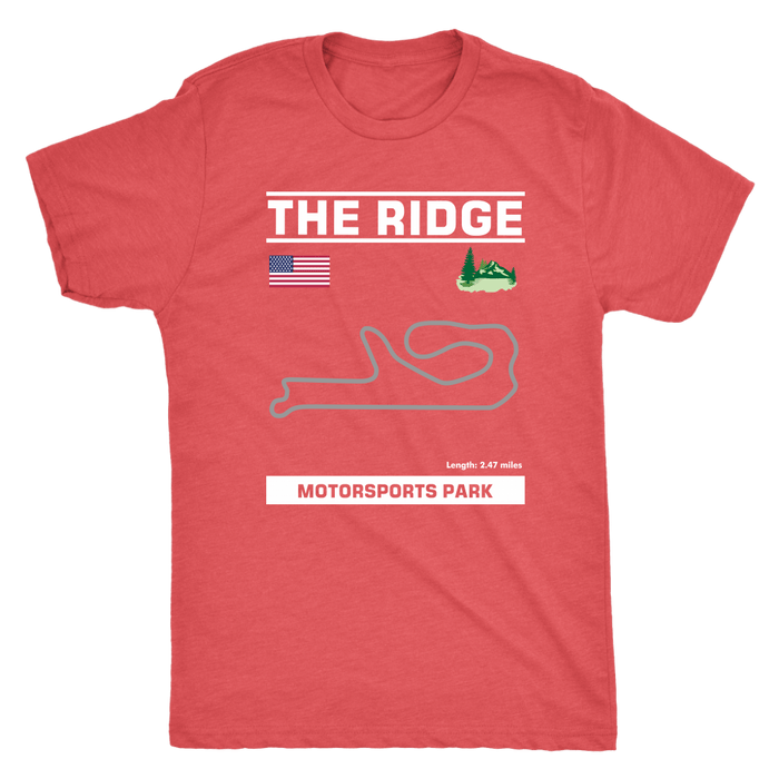 Washington State The Ridge Race Track Outline Series T-shirt