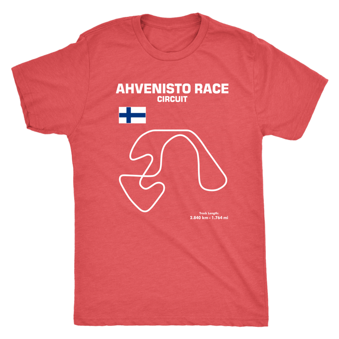 Ahvenisto Race Circuit Finland Track Outline Series T-shirt and Hoodie