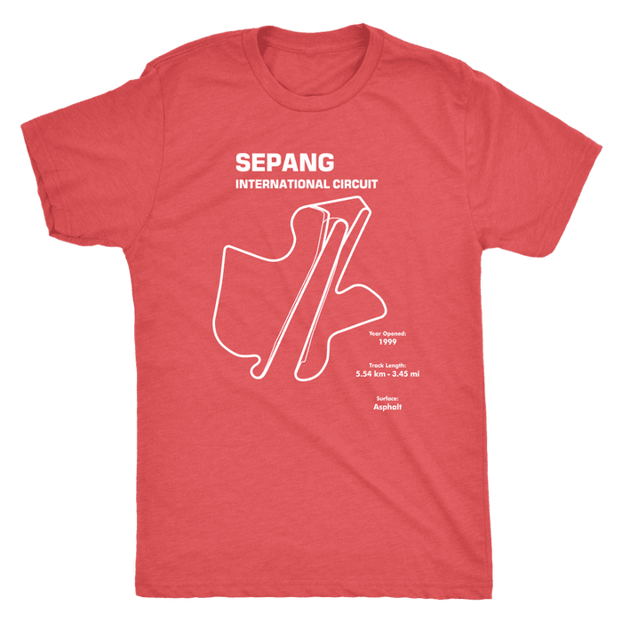 Sepang Malaysian International Circuit Race Track Outline Series T-shirt