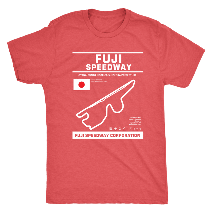 Fuji Speedway Version 2 Race Track Outline Series T-shirt or Hoodie