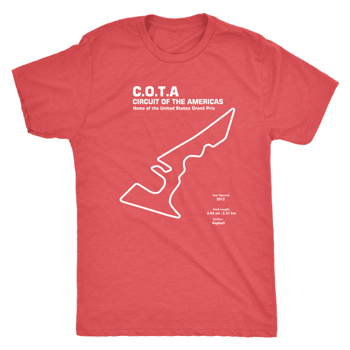 Circuit of the America's COTA Race Track Outline Series T-shirt