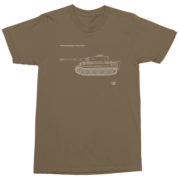 Tank Blueprint Tiger 1 Panzerkampfwagen VI Tiger Ausf. E T-shirt and Hoodie