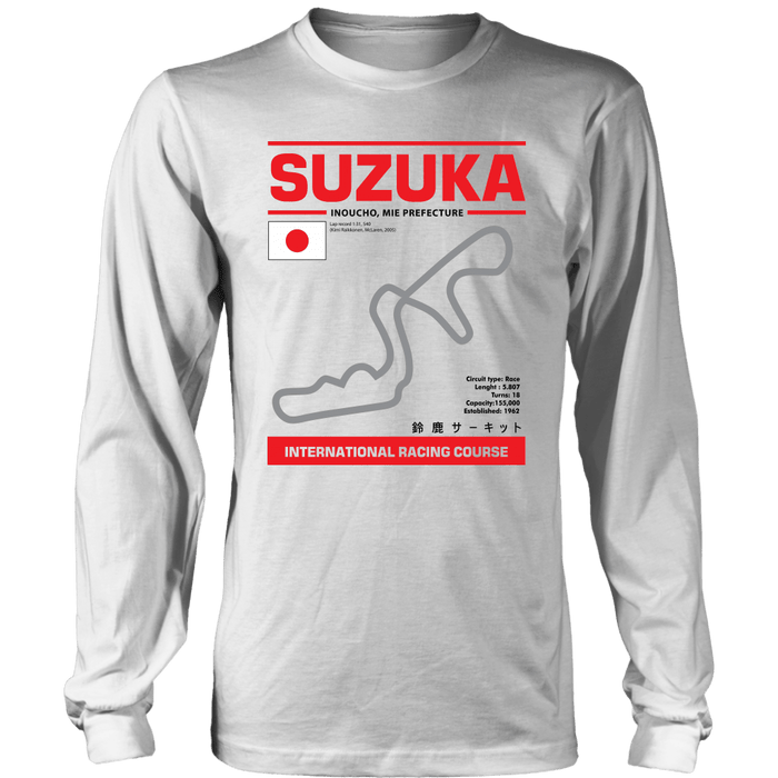 Suzuka International Racing Course Race Track Outline Series T-shirt Version 3