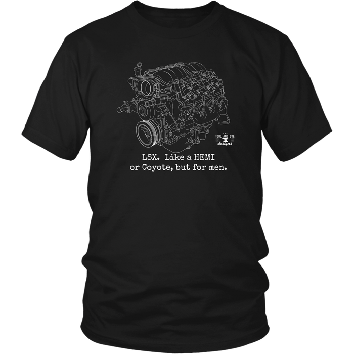 Engine Blueprint Series LSX like a HEMI or Coyote but for men t-shirt or hoodie