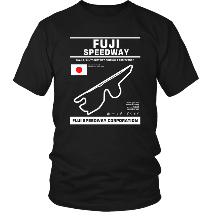 Fuji Speedway Version 2 Race Track Outline Series T-shirt or Hoodie