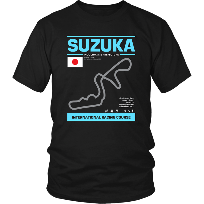 Suzuka International Racing Course Race Track Outline Series Shirt