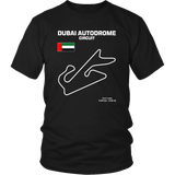 Dubai Autodrome Circuit Track Outline Series T-shirt and Hoodie