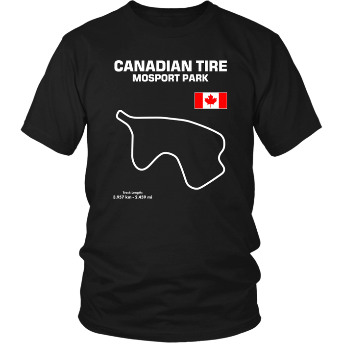 Canadian Tire Motorsport Mosport Park Track Outline Series T-shirt and Hoodie