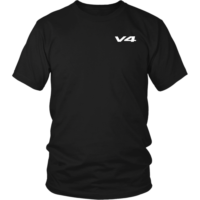 Engine Blueprint Series Ducati V4 Panigale front and rear print T-shirt and Hoodie