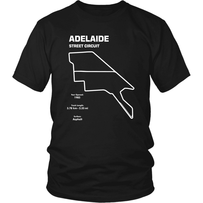 Adelaide Street Circuit Track Outline Series T-shirt (Adelaide Parklands Circuit)