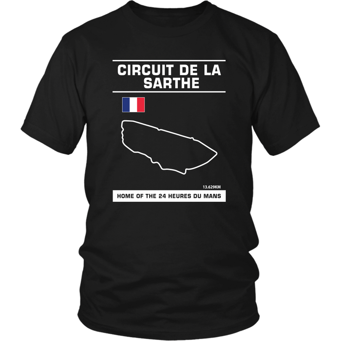 Circuit De La Sarthe 24 Heures Du Mans Track Outline Series Shirt and Hoodie