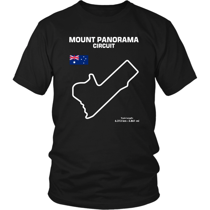 Mount Panorama Circuit Bathurst NSW Track Outline Series T-shirt and Hoodie