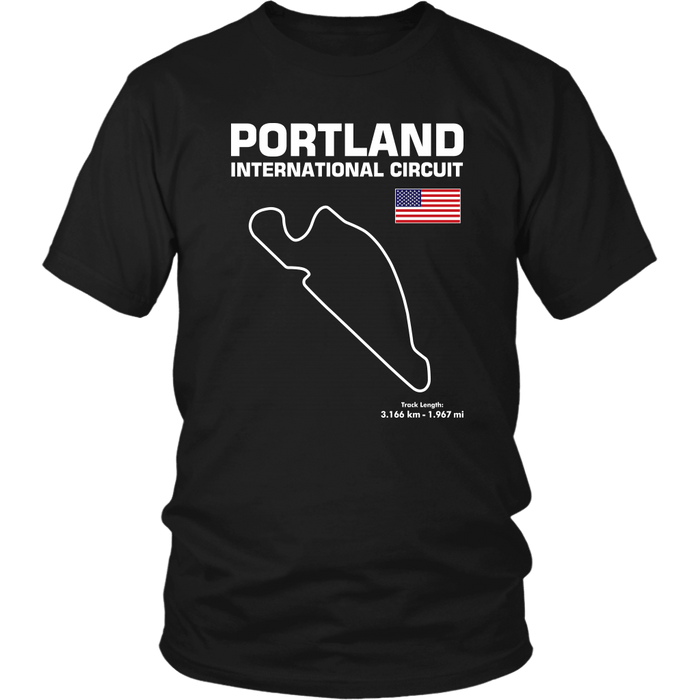 Portland International Circuit Race Track Outline Series T-shirt or Hoodie