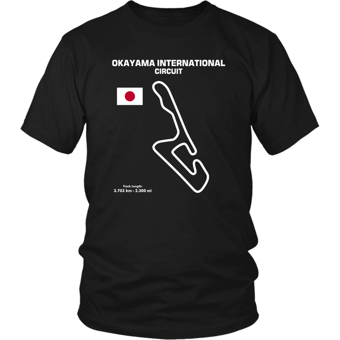 Okayama International Circuit Track Outline Series T-shirt and Hoodie