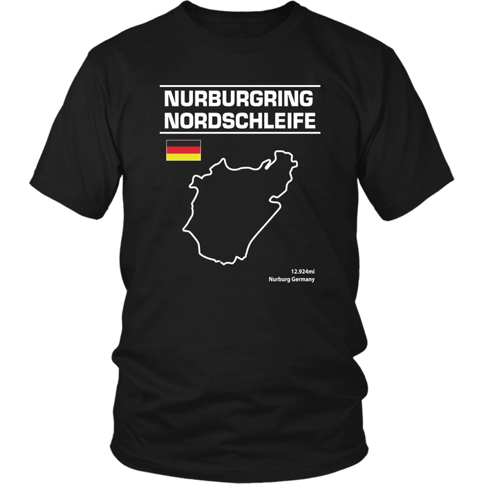 Nurburgring Nordschleife Track Outline Series shirt and hoodie