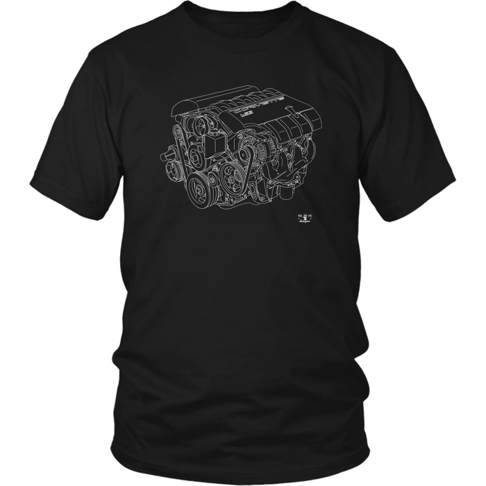 Engine Blueprint Series LS3 Corvette V8 T-shirt and Hoodie