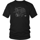Engine Blueprint Series LS engine V8 T-shirt and Hoodie version 3