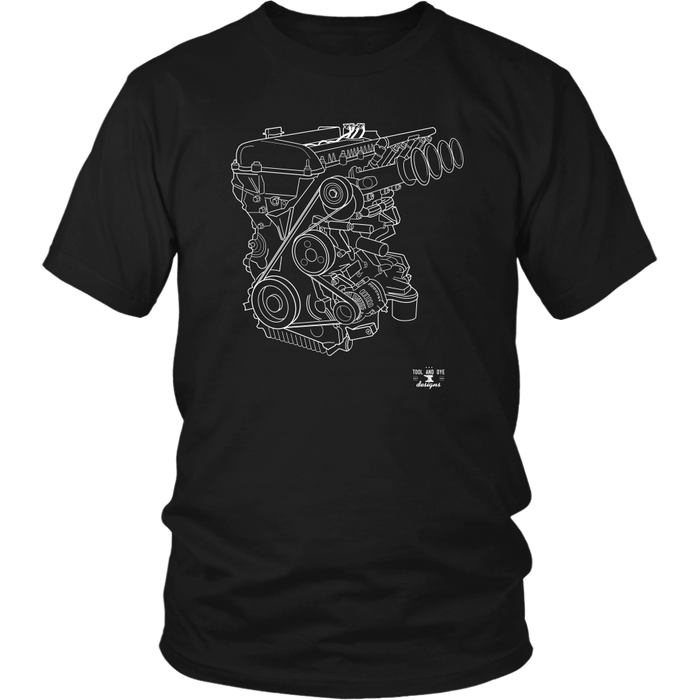 MZR Mazda Duratec Engine Blueprint Series T-shirt