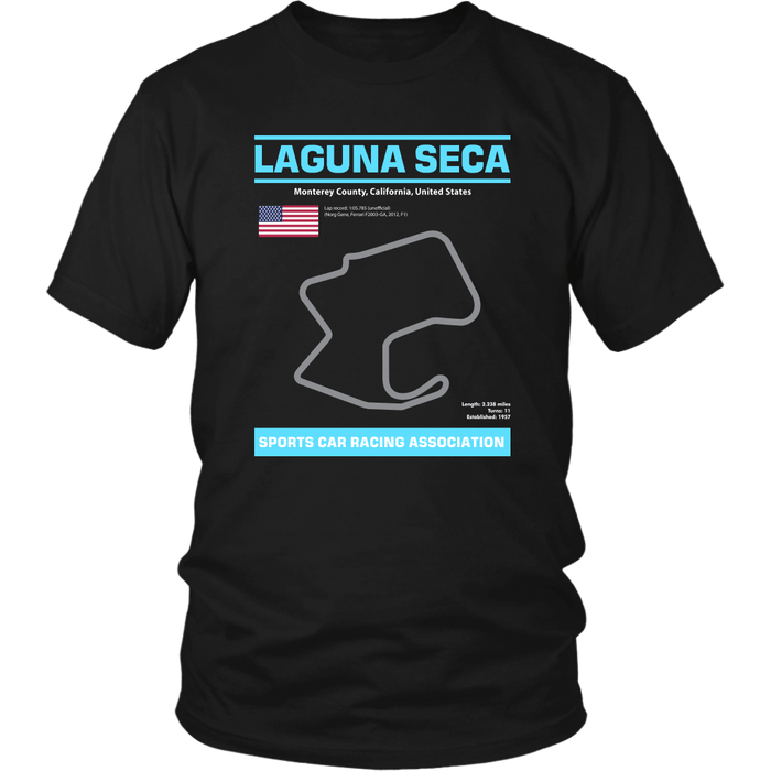 Version 2 Laguna Seca Race Track Outline Series T-shirt