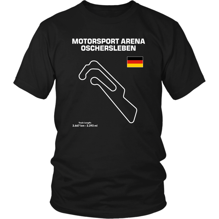 Motorsport Arena Oschersleben Track Outline Series T-shirt and Hoodie