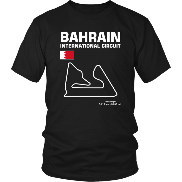 Bahrain International Circuit Race Track Outline Series T-shirt and Hoodie