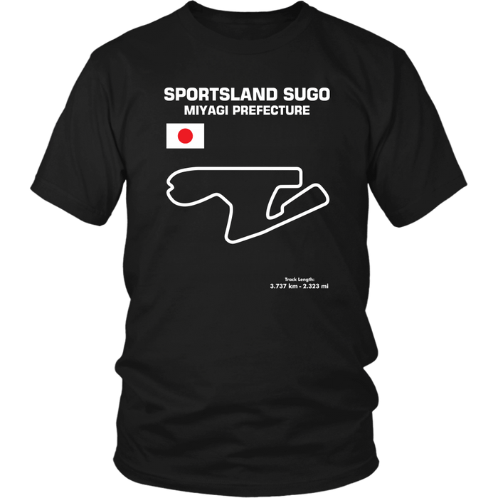 Sportsland Sugo Race Track Outline Series t-shirt or hoodie