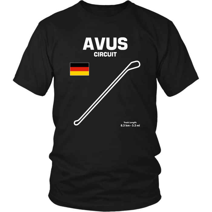 Avus Circuit Germany Race Track Outline Series T-shirt and Hoodie