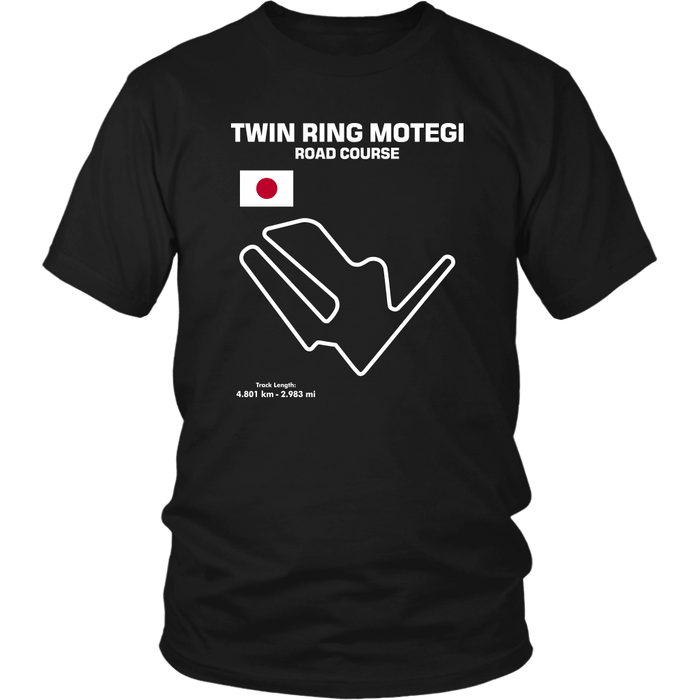 Twin Ring Motegi Road Course Track Outline Series T-shirt and Hoodie