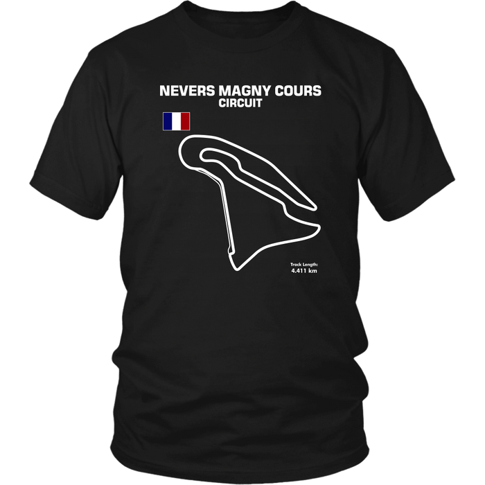 Circuit de Nevers Magny Cours Version 2 Track Outline Shirt and Hoodie