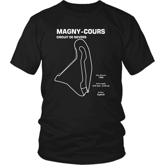 Circuit De Nevers Magny Cours Track Outline Series Race Track Shirt