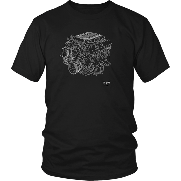 Engine Blueprint Series V8 ZL1 Camaro LT4 T-shirt and Hoodie