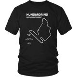 Hungaroring Motorsport Circuit Race Track Outline Series T-shirt
