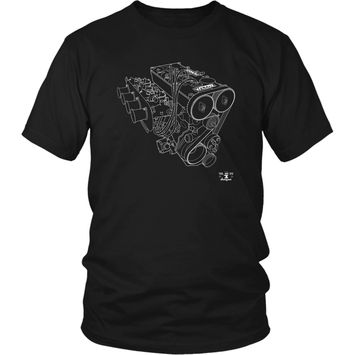 Engine Blueprint Series Cosworth BDA Ford T-shirt and Hoodie