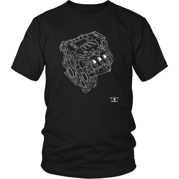 Engine Blueprint Series Audi V6 TFSI T-shirt and hoodie