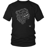 Engine Blueprint Series Audi V6 TFSI T-shirt and hoodie