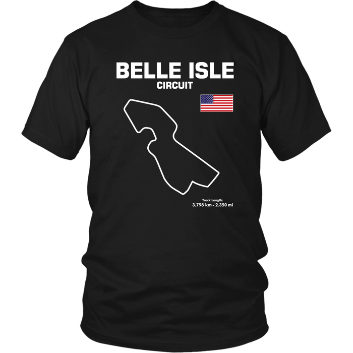 Detroit Belle Isle Track Outline Series T-shirt or Hoodie