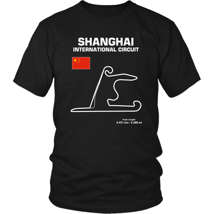 Shanghai International Circuit Race Track Outline Series T-shirt or Hoodie