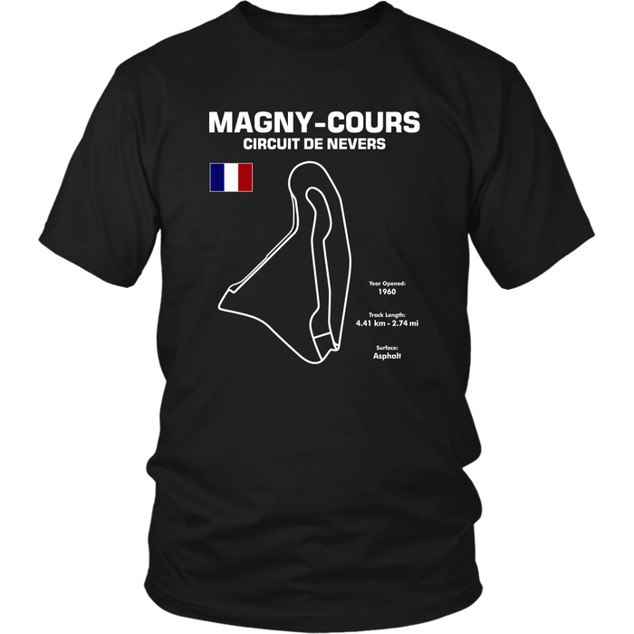 Circuit de Nevers Magny Cours Version 3 Track Outline Series T-shirt and Hoodie