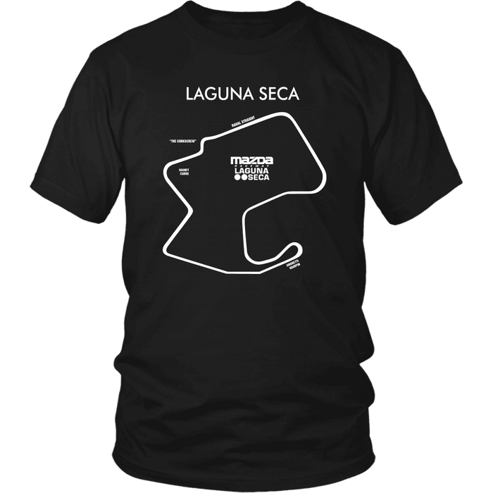 Laguna Seca WeatherTech Raceway Track Outline T-shirt