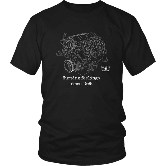 LS3 Engine Illustration Hurting Feelings T-shirt 2nd design