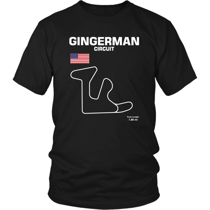 Michigan Gingerman Race Track Outline Series T-shirt or Hoodie