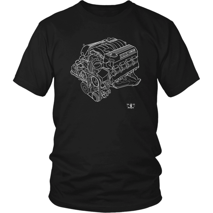 Engine Blueprint Illustration Series like a Hemi 392 6.4L